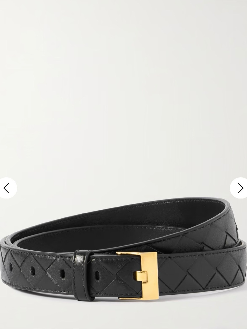 BOTTEGA VENETA Intrecciato leather belt